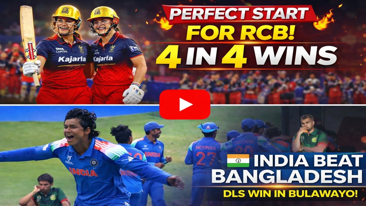 WPL 2026: RCB On Fire 🔥 | India Beat Bangladesh by DLS | Big Cricket Update