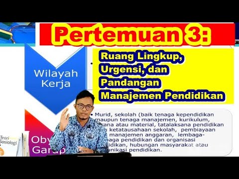 Ruang lingkup manajemen pendidikan