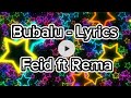 Bubalu lyrics / karaoke - Feid ft Rema