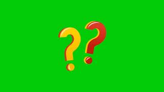 QUESTION MARK GREEN SCREEN | FREE TO USE