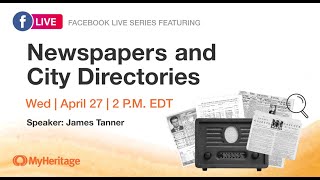 Learn more about Newspapers and City Directories with James Tanner! screenshot 3