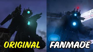 skibidi toilet real vs fanmade comparison