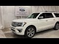 White 2020 ford expedition platinum max review    macphee ford