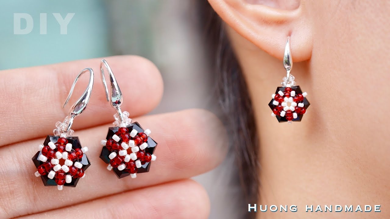 DIY. Quick and easy to make beaded earrings for beginners. Beading ...