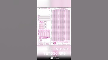 OMR Sheet tnpsc tnusrb si