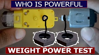 Normal Dc Motor Vs Geared Dc motor Power Test | साधारण मोटर और गियर मोटर में कौन शक्तिशाली है