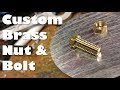 Making a Custom Brass Nut and Bolt on the Mini Lathe out of Hex Stock