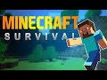 Getting Mineshaft AND Designing my house in first episode of Minecraft SURVIVAL #1