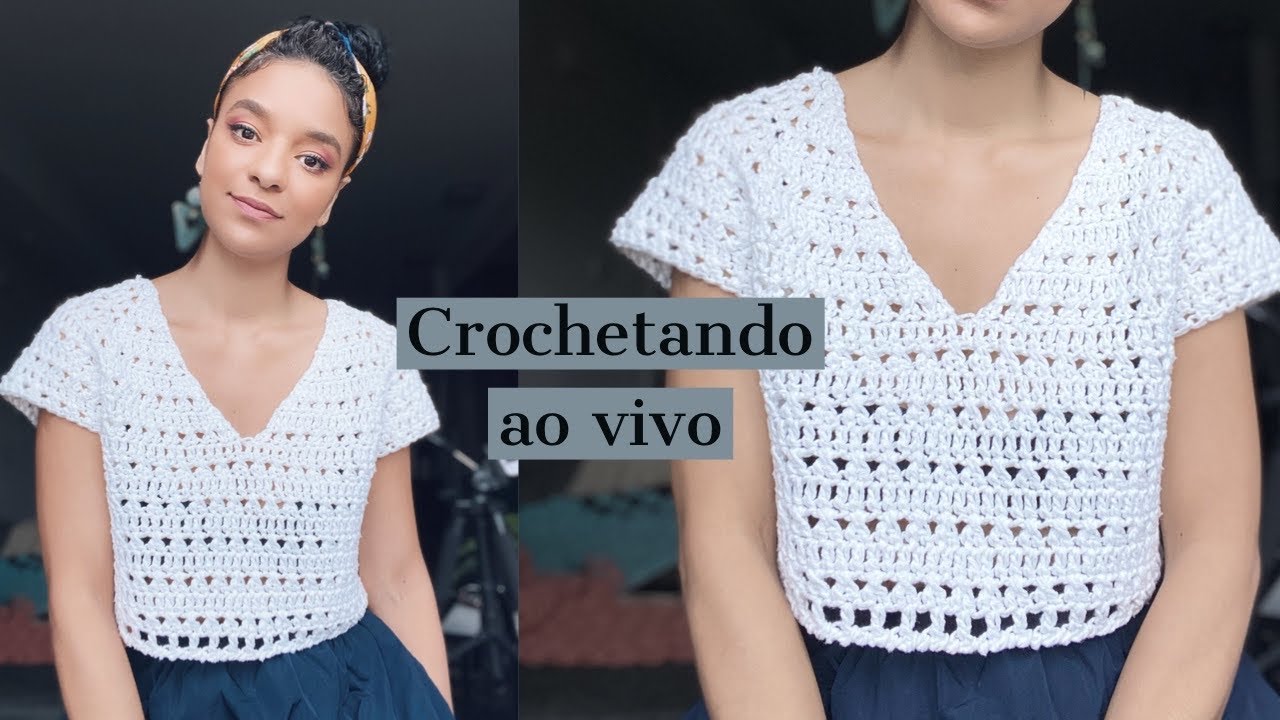 Crochetando ao vivo top down