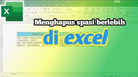 Cara menghapus spasi berlebih di excel