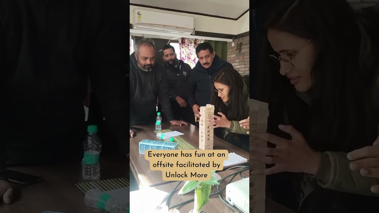 Offsite team building through a game of Jenga 