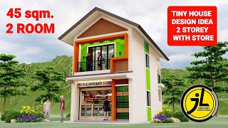 TINY HOUSE DESIGN | TWO STOREY WITH STORE | BY: junliray creations