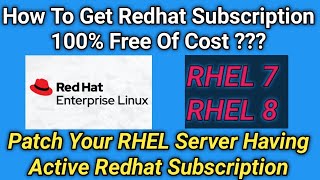 Get Free Redhat Subscription & Patch Your Server | How To Patch RHEL 8 Server Having Subscription? screenshot 4