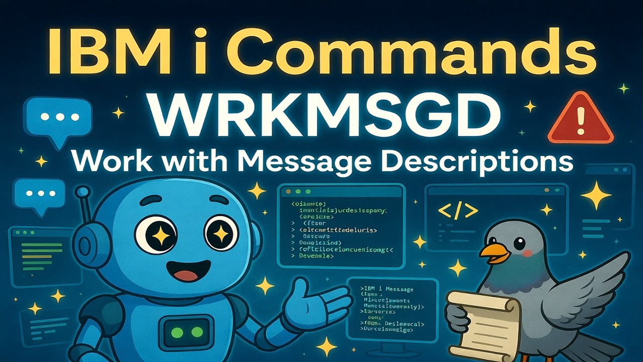 IBM i Commands - WRKMSGD - Work with Message Descriptions - YouTube