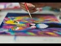 Colorful Lion / Acrylic painting / Easy drawing - Homemade Illustration (4k)