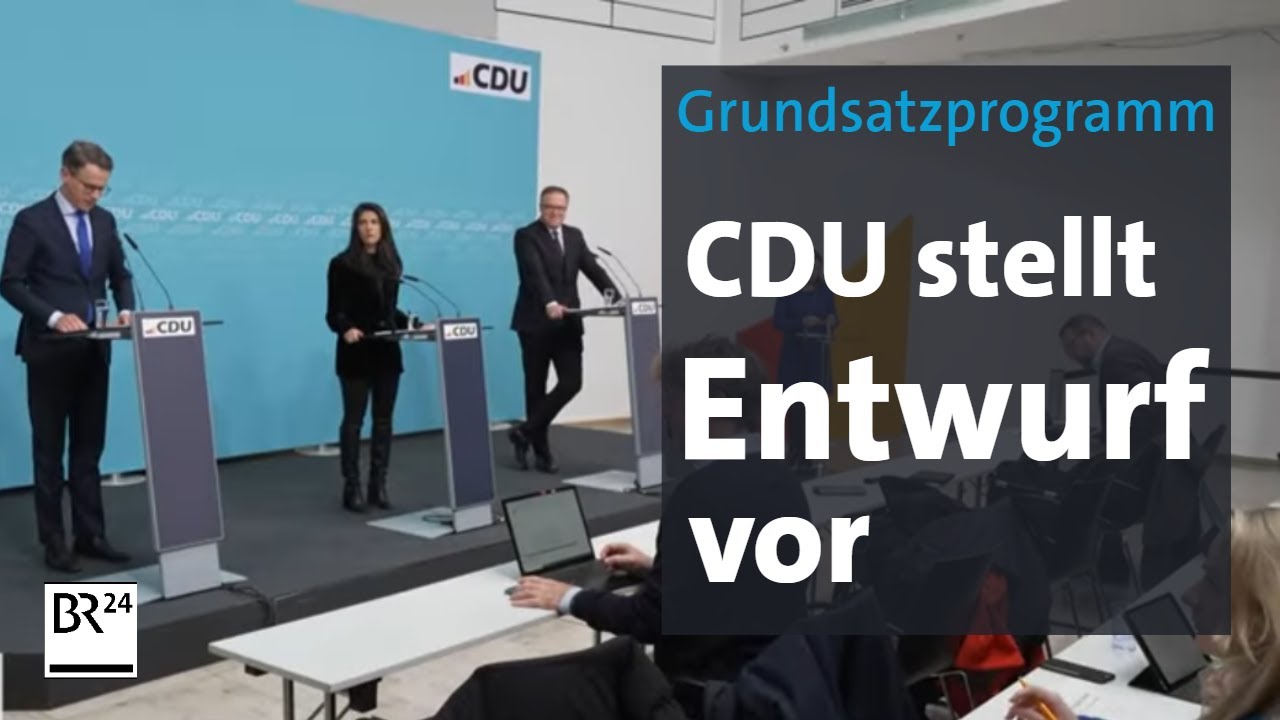 Friedrich Merz und Carsten Linnemann zum CDU-Grundsatzprogramm am 17.04.23