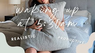 5:30am morning routine *PRODUCTIVE* (night owl to early bird transformation) | AMY SUN(DAY) VLOG
