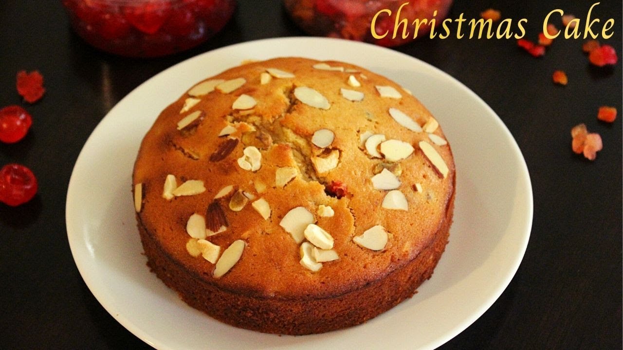 christmas cake no alcohol-plum cake recipe-easy christmas fruit cake | Yummy Indian Kitchen