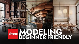 Interior Modeling 3ds Max | Beginner Friendly | DWG