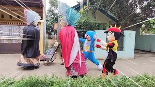 Ondel-Ondel Betawi di Culik Badut Boboiboy dan Badut Doraemon