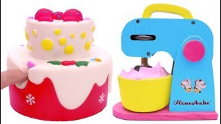 Squishy Strawberry Cake | Kitchen Play with Mrs Rainbow