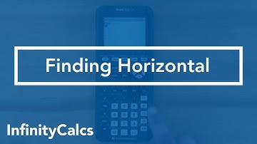 Where to find Horizontal (TI-84 CE Graphing Calculator)