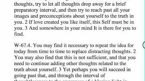 A Course In Miracles Workbook Lesson 67