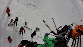 Evacuating Mt Hutt Chair Lift