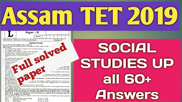 assam tet 2019 social studies solved paper
