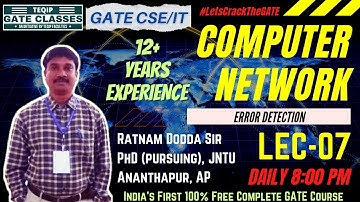 Lec-07 | CS/IT | Computer Network by Ratnam sir | Let