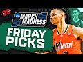 Best FRIDAY March Madness Betting Picks + Miami vs Houston BEST BET!