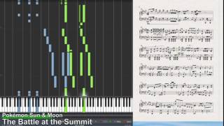 Battle at the Summit (League Title Defense/Champion) - Pokémon Sun & Moon (Synthesia Piano Tutorial) chords