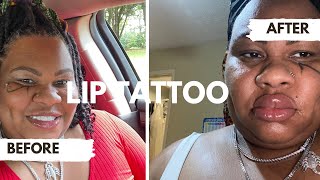 Getting my lips tattooed