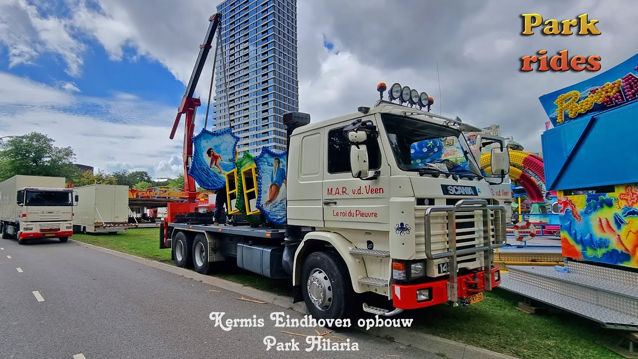 Kermis Park Hilaria Eindhoven oprijden en opbouw 1-8-2023