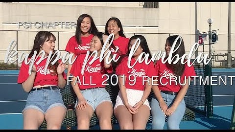 Kappa Phi Lambda Fall 2019 Recruitment:
