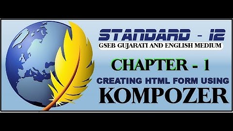 creating html form using kompozer