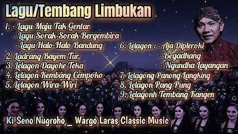 Beragam Lagu/Tembang KLASIK PEMBUKA Limbukan Ki Seno Nugroho // Wargo Laras