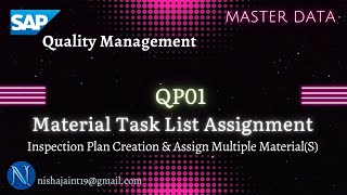 SAP QM | Material Task List Assignment in Inspection Plan & Tables | SAP S/4HANA Quality Management