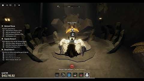 getting the ARCANE PICKAXE in the forge