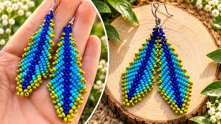 How to Make Peacock Feather Earrings | Easy Beaded Earrings Tutorial for Beginners