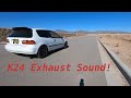 K swap eg exhaust sounds and some issues....