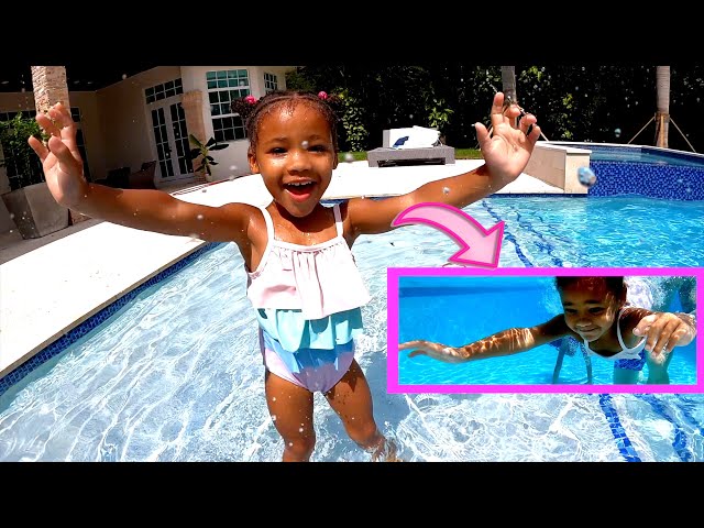 Wow, Kirah Actually Did This in the Swimming Pool!! class=