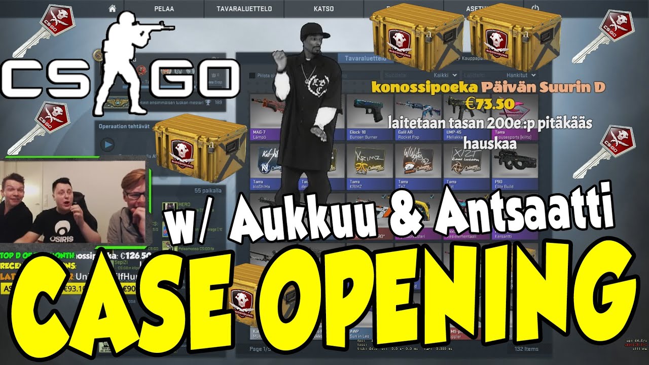 CS:GO - Case Opening (Avataan Laatikoita) w/ Aukkuu & Antsaatti - YouTube
