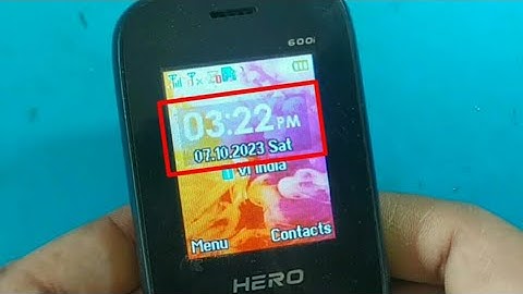 Show Date And Time On Display Setting In Lava Hero 600