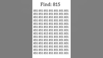 Find the hidden number 815, exercise your eyes. #find #oddoenout #puzzlemath #maths #100kview #10k