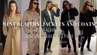 I tried the best coats and blazers at  Zara, H&M, Abercrombie #comeshoppingwithme