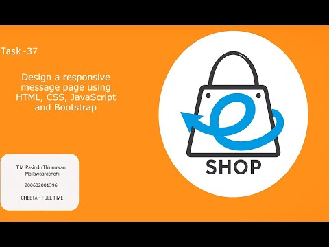 Task37   Design a responsive message page using HTML, CSS, JavaScript and Bootstrap