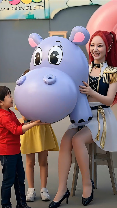 K-pop Demon Hunters Gifts Balloons to Kids #brainrot #tralalerotralala #tungtungtungsahur