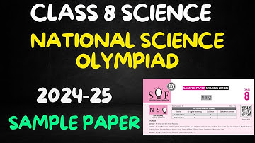 NSO Class 8 Science Olympiad Sample Paper Solution | Class 8th Science - 2024-25 #class8olympiad