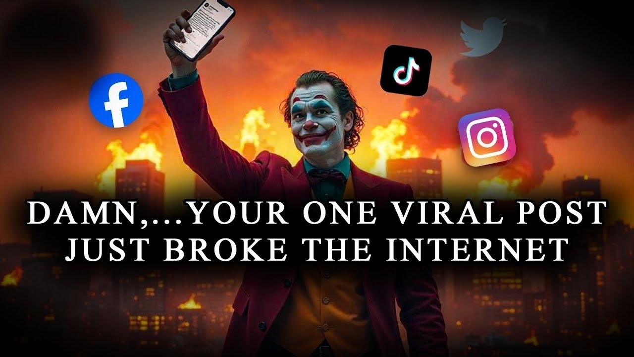DAMN,... YOUR ONE VIRAL POST JUST BROKE THE YouTube